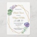 Search for watercolor succulent invitations Purple
