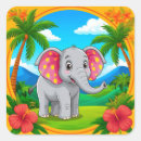 Search for cartoon elephant stickers Cute animal
