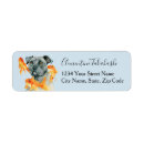 Search for dog art return address labels Watercolor