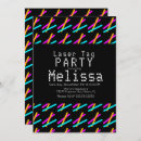 Search for girls laser tag invitations Glow in the dark