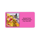 Search for orchid flower return address labels Pink