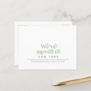 Search for weve moved moving announcement cards Black and white