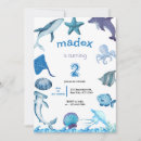Search for under the sea boy birthday invitations Shark birthday party