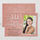 Search for rose gold surprise party invitations Girly