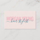 Search for light pink business cards Hairdresser