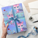 Search for pink unicorn wrapping paper Gold glitter
