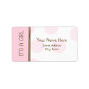Search for pink and brown return address labels Baby shower