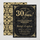 Search for black gold damask wedding invitations Vintage