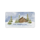 Search for log cabin return address labels Winter