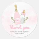 Search for thanks for popping by stickers Champagne