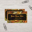 Search for tigers business cards Tiger stripes