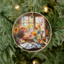 Search for painter christmas tree decorations Watercolor