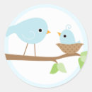 Search for nesting birds stickers Baby shower