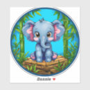 Search for cartoon elephants stickers Cute