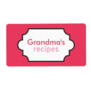 Search for binders labels Recipe binder