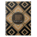 Search for black gold art deco notebooks Retro