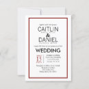 Search for red border wedding invitations Traditional