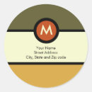 Search for monogram address stickers Orange