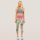 Search for green leaf pattern leggings Pink and green