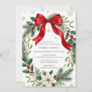 Search for red bow invitations Mistletoe