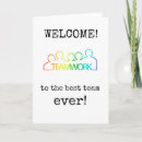 Search for welcome to the team cards Work