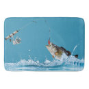 Search for fish fishing fisherman bath mats Water
