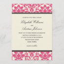 Search for pink damask wedding invitations Cream