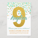 Search for mint and gold birthday invitations Green
