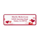 Search for valentines return address labels Pink and red