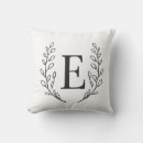 Search for letter e cushions Black and white