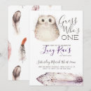 Search for owl 1st birthday invitations Party