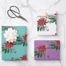 Search for poinsettia christmas wrapping paper Watercolor