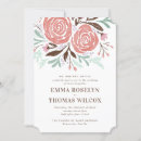 Search for coral rose invitations Botanical