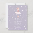 Search for purple ballerina baby shower invitations Tutu