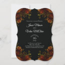 Search for orange and black wedding invitations Rustic