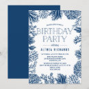 Search for coral birthday invitations Blue