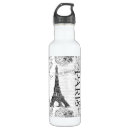 Search for paris eiffel tower water bottles Black