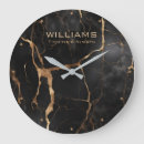 Search for black marble clocks Gold