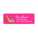 Search for high heel return address labels Pink