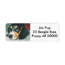 Search for beagle puppy return address labels Hound