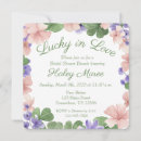 Search for lucky in love bridal shower invitations Floral