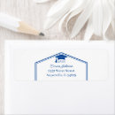 Search for blue graduation return address labels Celebration