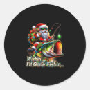 Search for funny fish stickers Santa