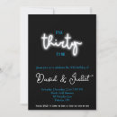 Search for black and neon birthday invitations Talk thirty to me