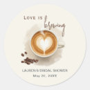 Search for love is brewing stickers Cappuccino