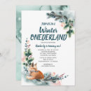 Search for winter woodland birthday invitations Snowflake