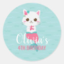 Search for kitty round stickers Birthday