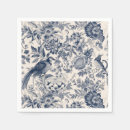 Search for vintage blue white floral napkins Toile