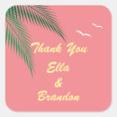 Search for sunset beach wedding stickers Thank you