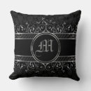 Search for black and silver cushions Monogrammed